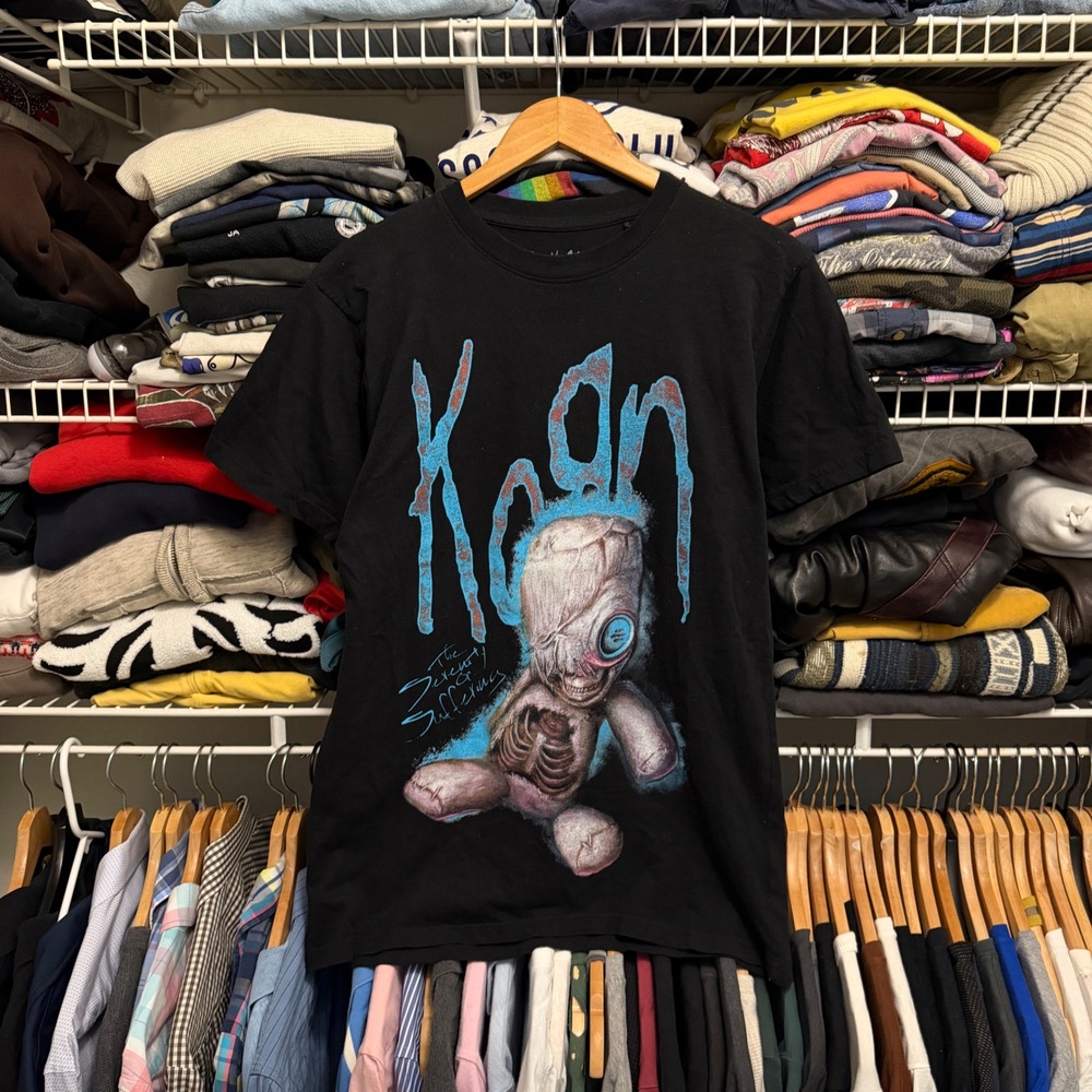 Korn T-Shirt Mens M Black Serenity of Suffering Band Tee Graphic Rock Band Music